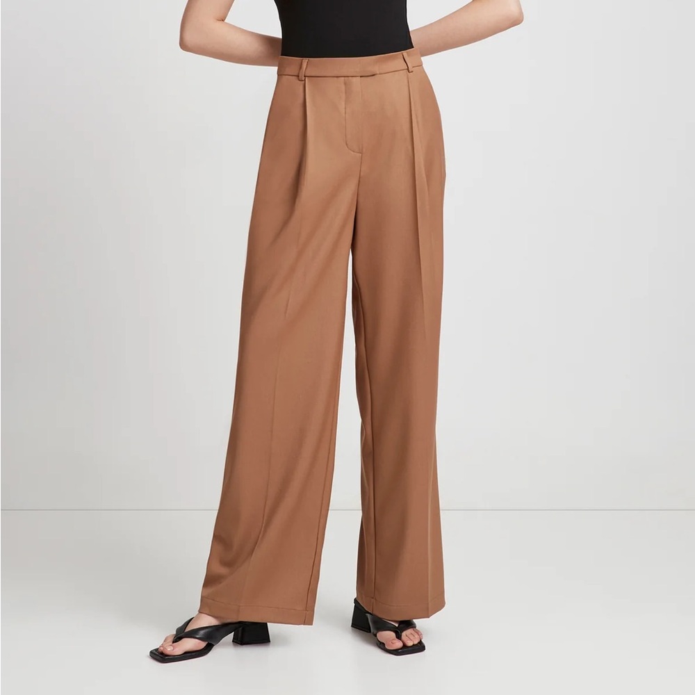 Women's Tan Wide-Leg Pants